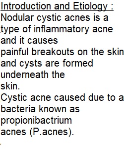 Nodular cystic acne